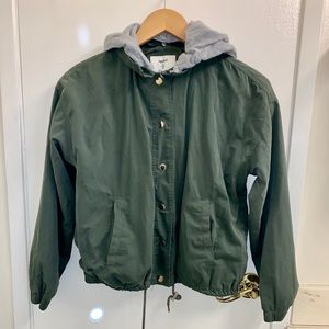 Forever 21 cropped hooded jacket